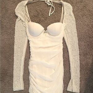 Oh Polly long sleeved embellished dress